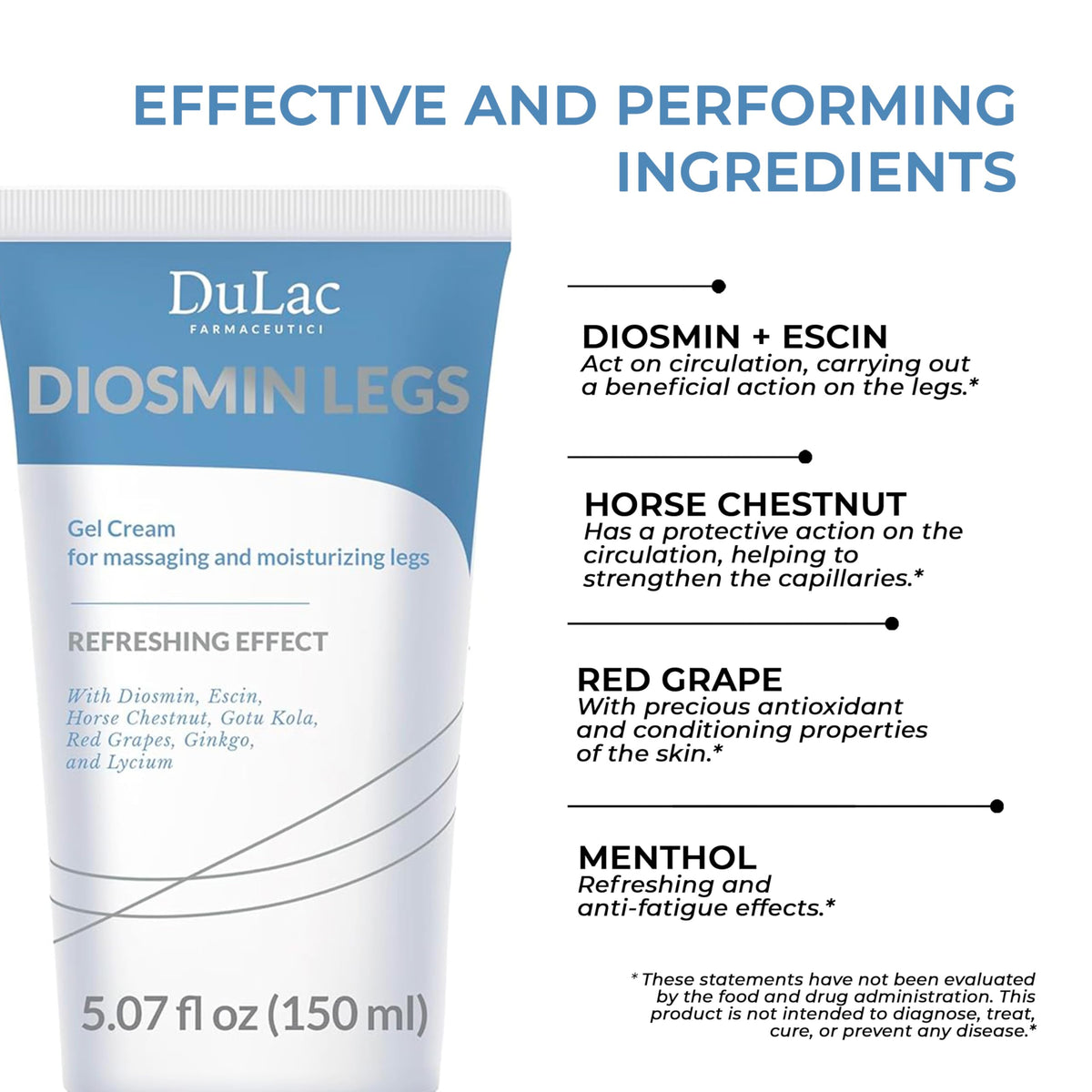 DULÀC gel cream applied to skin illustrating easy massage and cooling