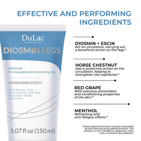 DULÀC gel cream applied to skin illustrating easy massage and cooling