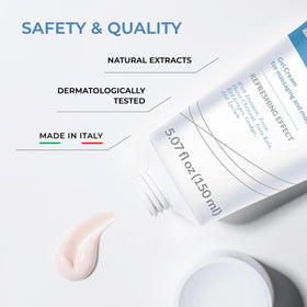 DULÀC ingredient label focusing on botanical extracts for refreshed feel