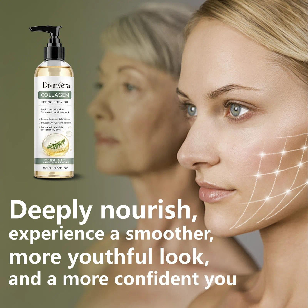 Dulave Divinvera staged in bathroom setting to show easy daily routine benefit
