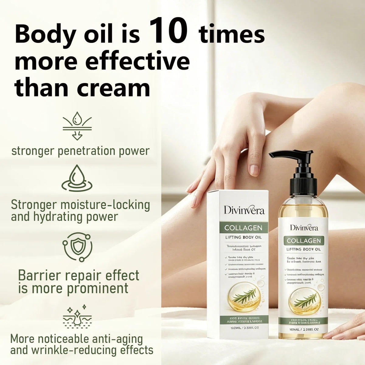 Key ingredients for Dulave Divinvera including marine collagen and jojoba for nourishment