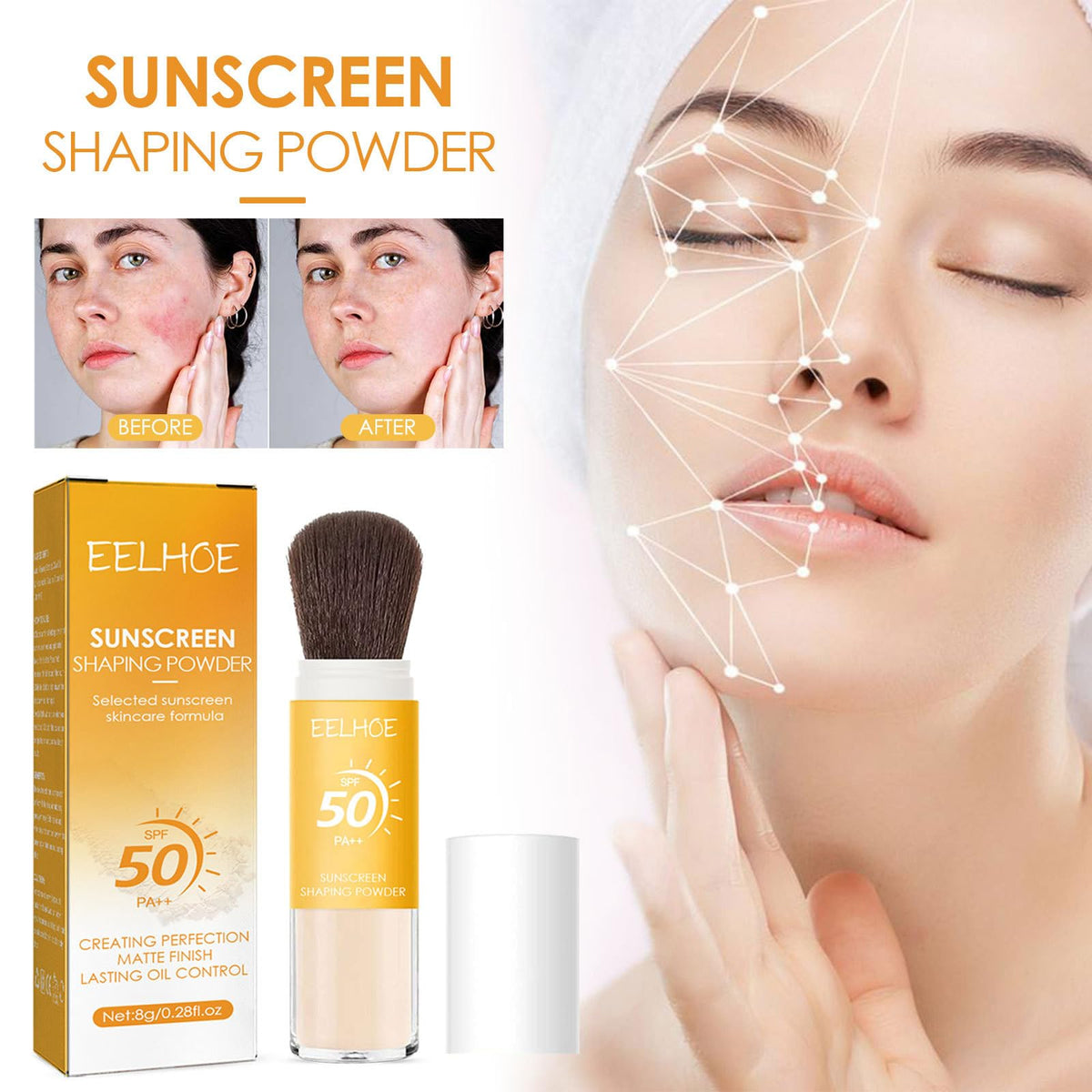 Dulele fine powder texture close-up for smooth, pore-blurring finish
