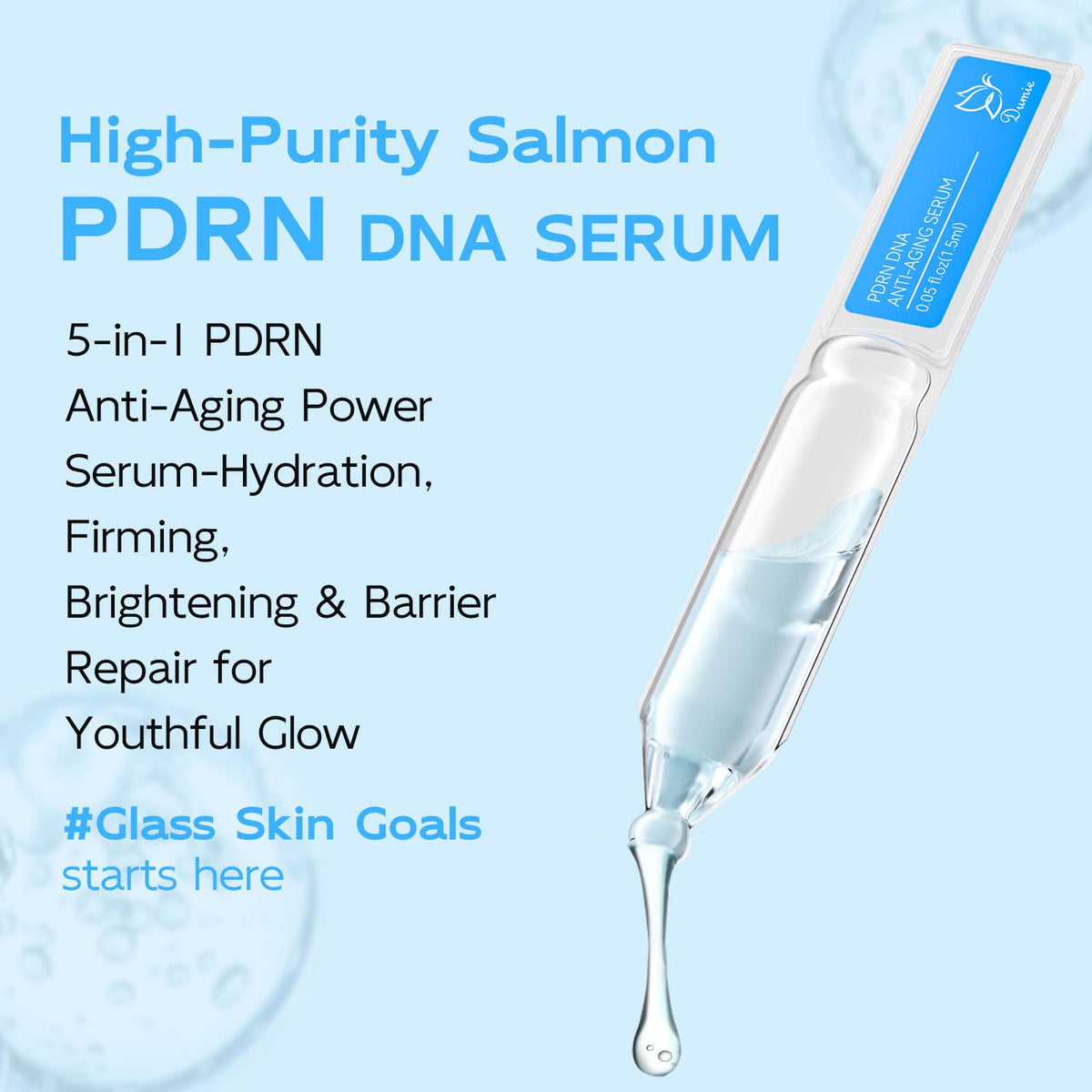 Dumie single 1.5ml sterile tube close-up highlighting freshness and no-contamination