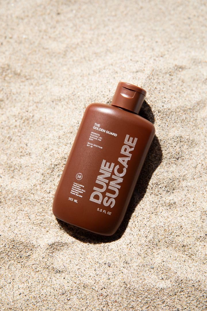 DUNE Golden Guard in beach setting illustrating reef-safe outdoor protection