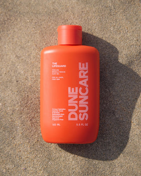 DUNE used at the beach to soothe sun-exposed skin after sun