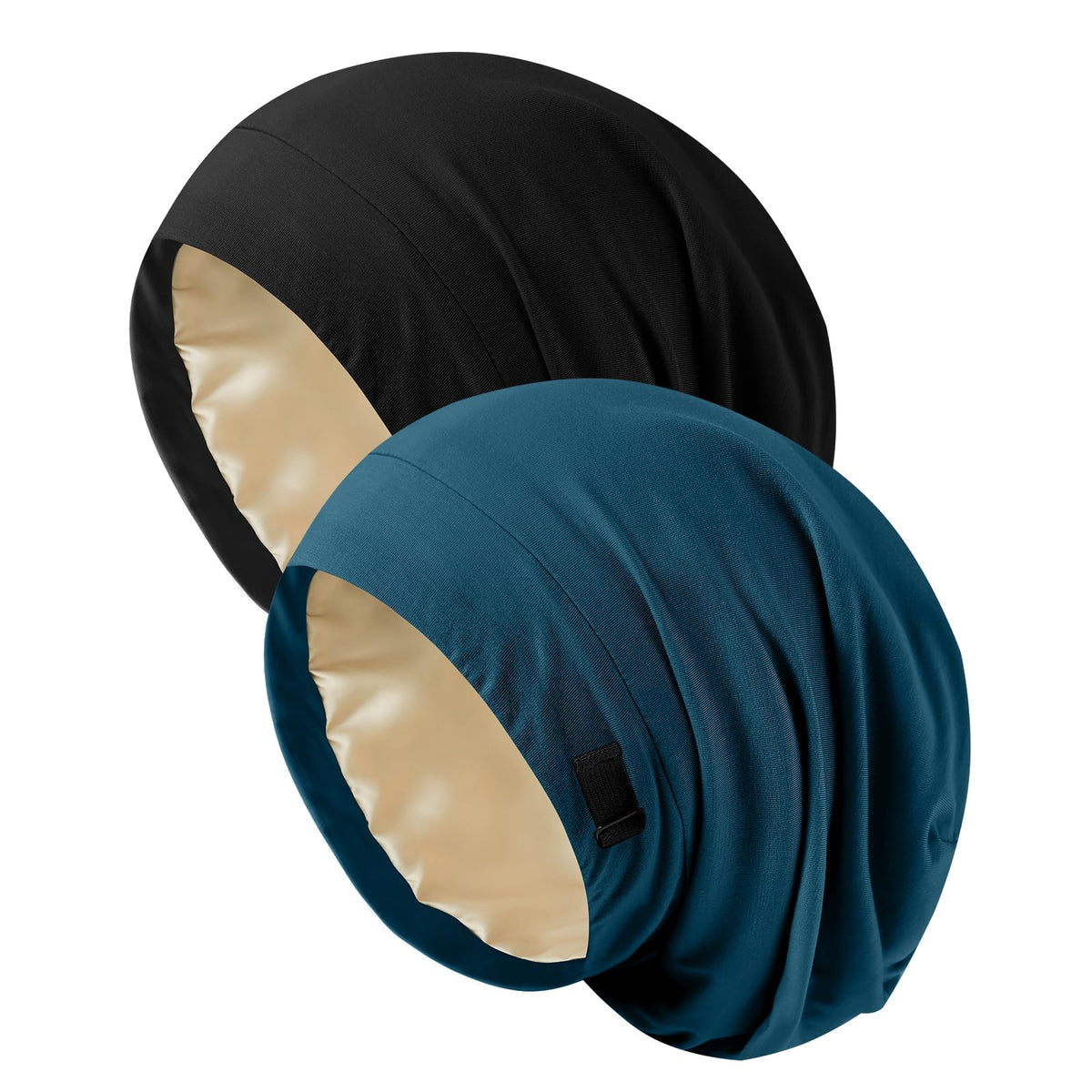 DUOMODRAGON front view of two bonnets showing design and coverage benefit