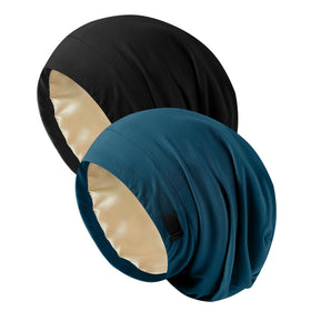 DUOMODRAGON front view of two bonnets showing design and coverage benefit