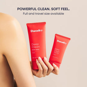 Duradry ingredients label close-up showing natural-derived formulation