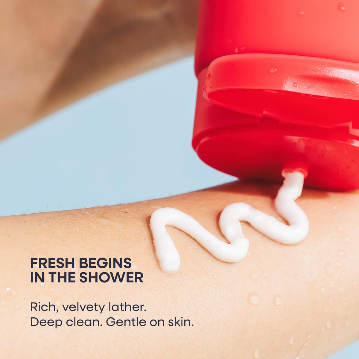 Duradry rich white lather close-up demonstrating effective cleansing
