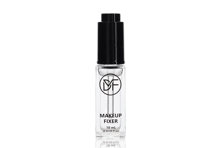 DuralineMakeupFixer front bottle view showing compact, travel-friendly design