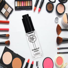 DuralineMakeupFixer mixed into lipstick to create shiny lip glaze finish