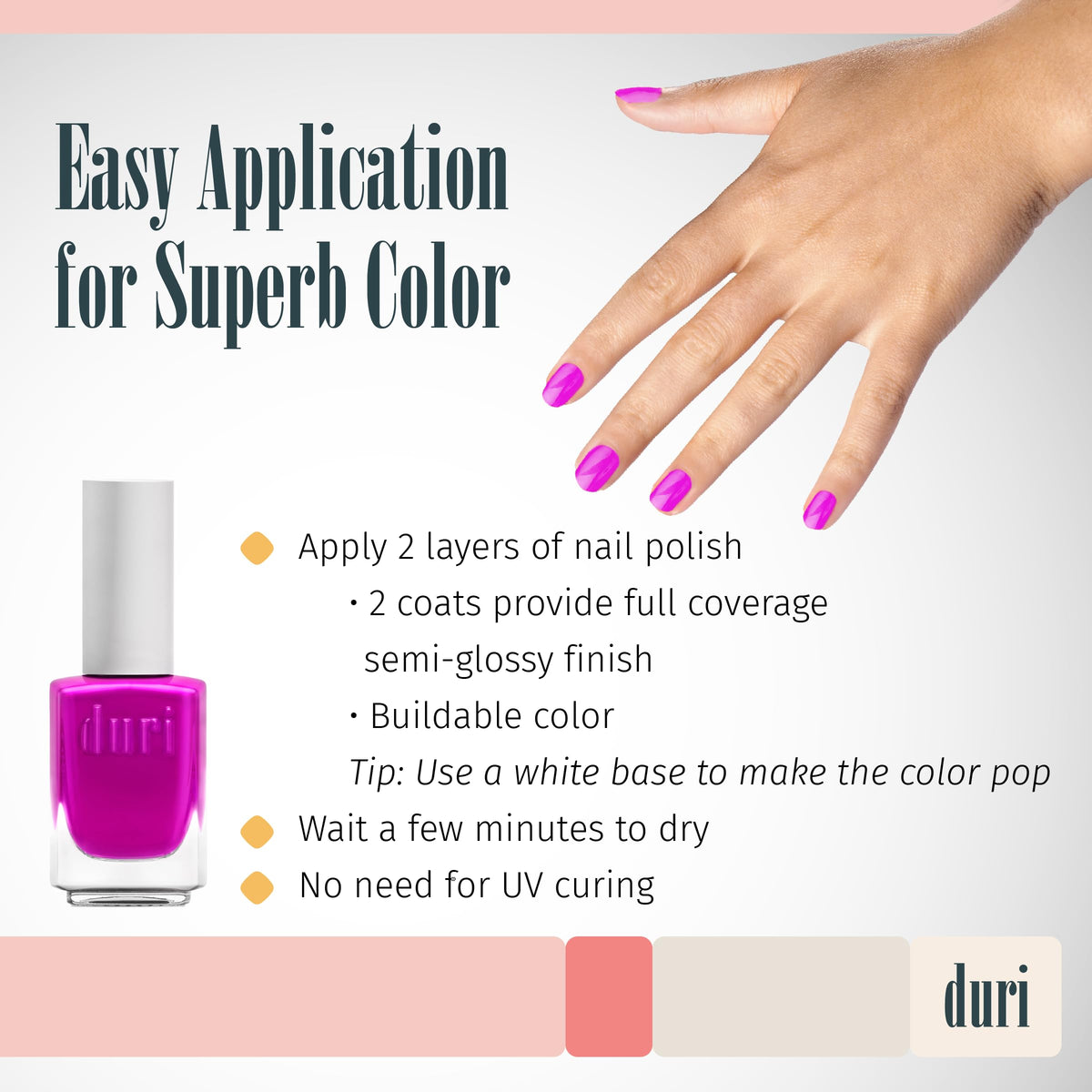 duri brush closeup making smooth stroke for even application benefit