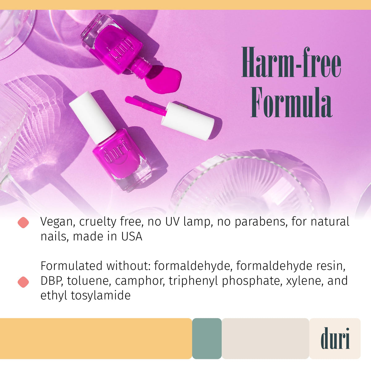 duri manicure lifestyle outdoors showing bold color impact and style