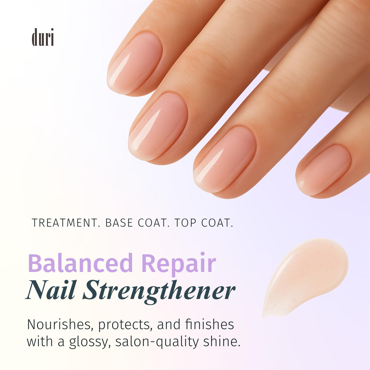 duri clear polish texture close-up highlighting flexible protective film