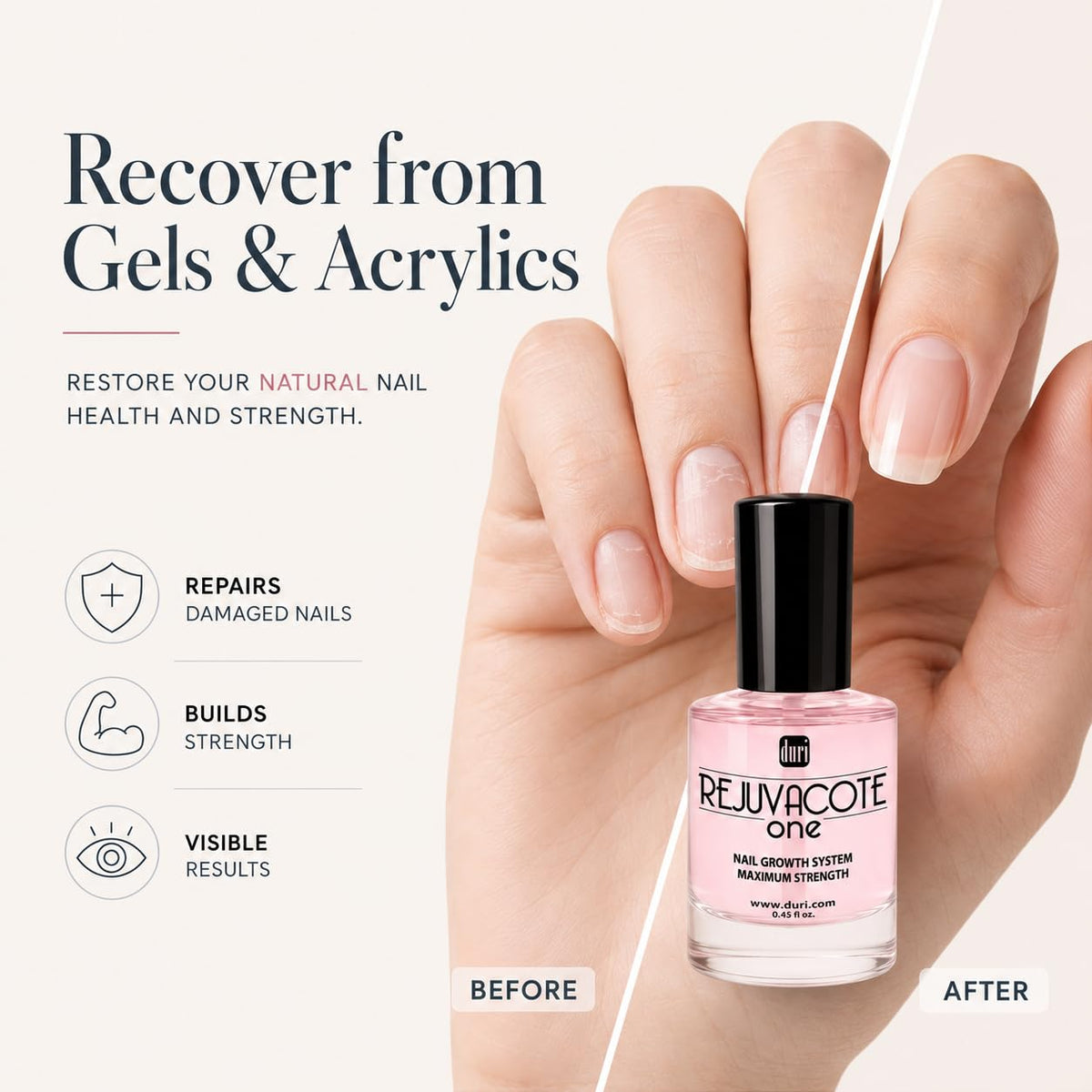 duri Rejuvacote 1 cap and neck detail, secure closure preserves formula