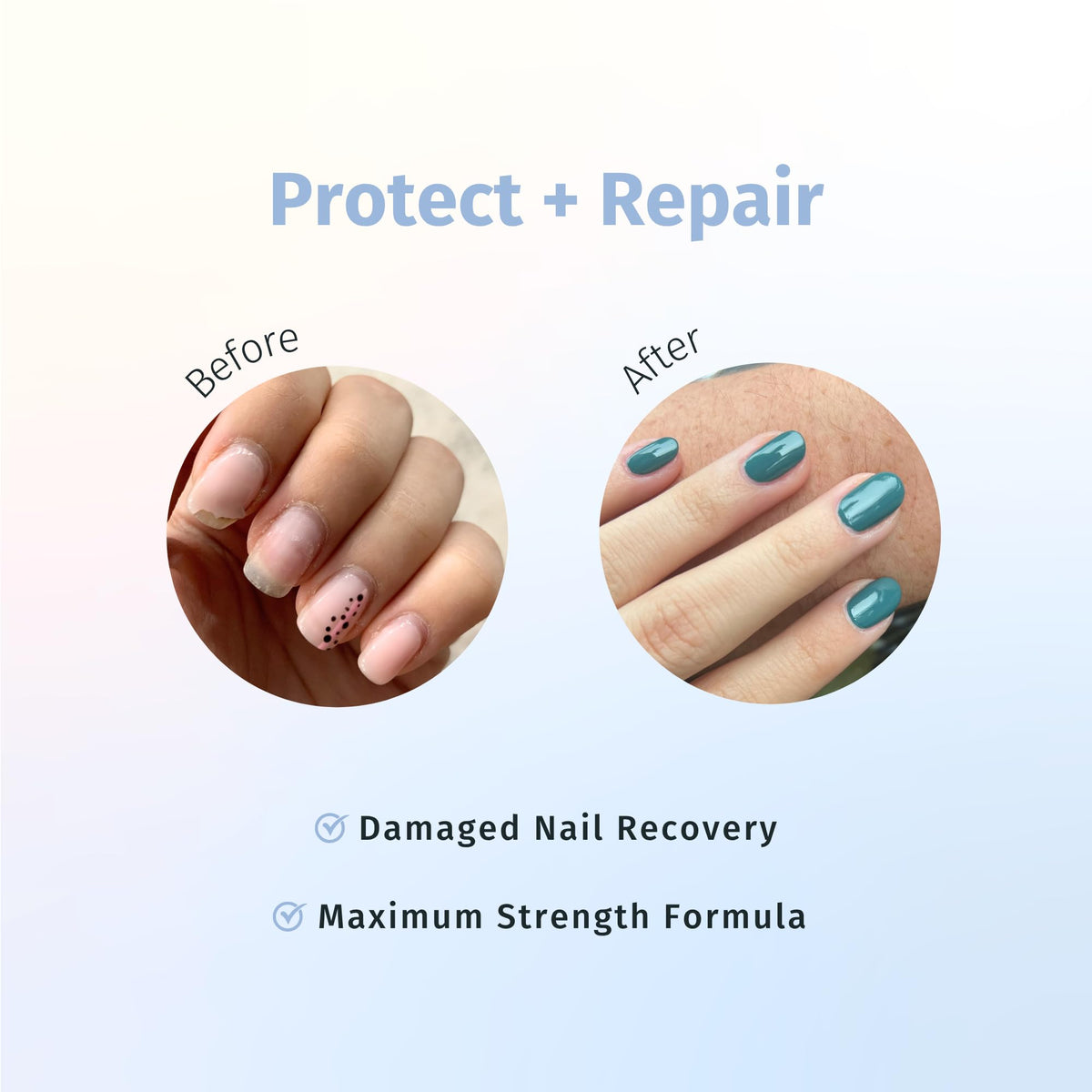duri Rejuvacote 1 applied as a base coat on natural nail for protection
