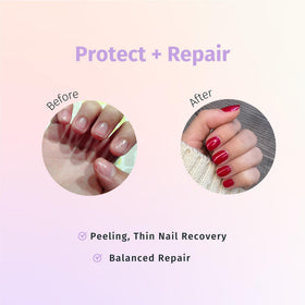 duri Rejuvacote 2 before and after comparison illustrating smoother stronger nails