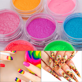 Duufin pigment applied on nail stick showing vibrant color payoff and blending