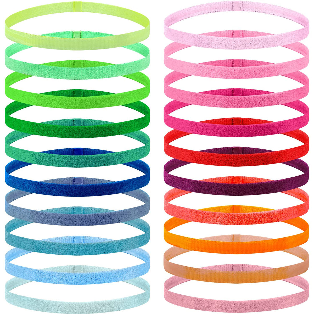Duufin front packaging showing 20 colorful headbands and variety