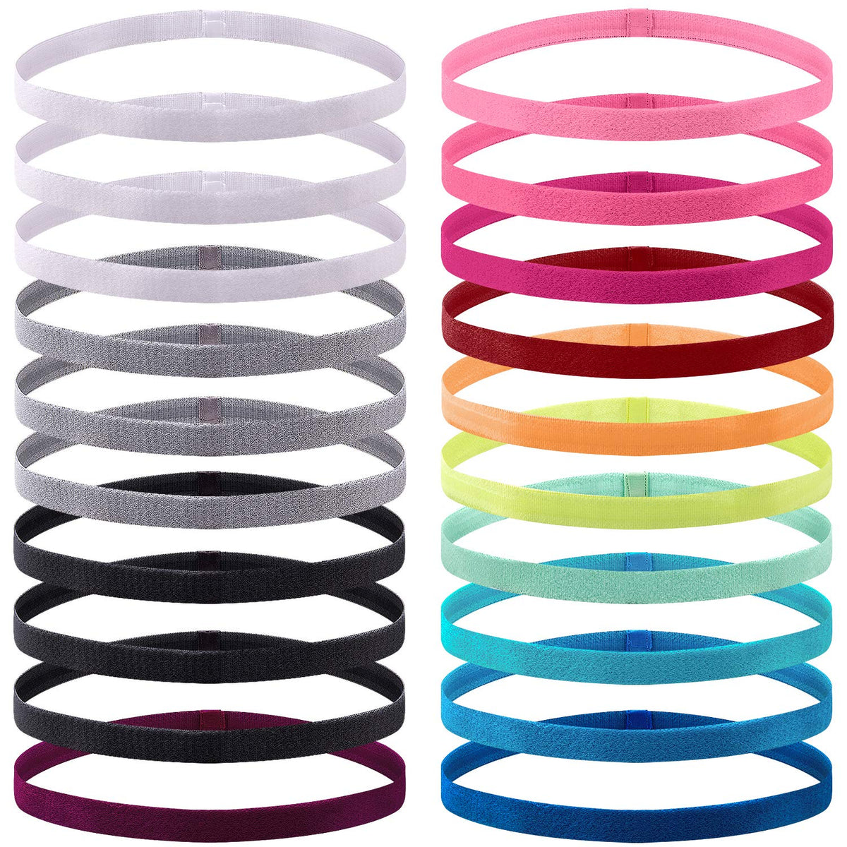 Duufin front packaging showing 20 colorful headbands and product count benefit
