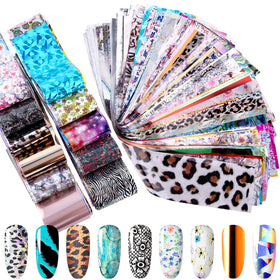 Duufin front packaging showing 300-sheet nail foil set and variety
