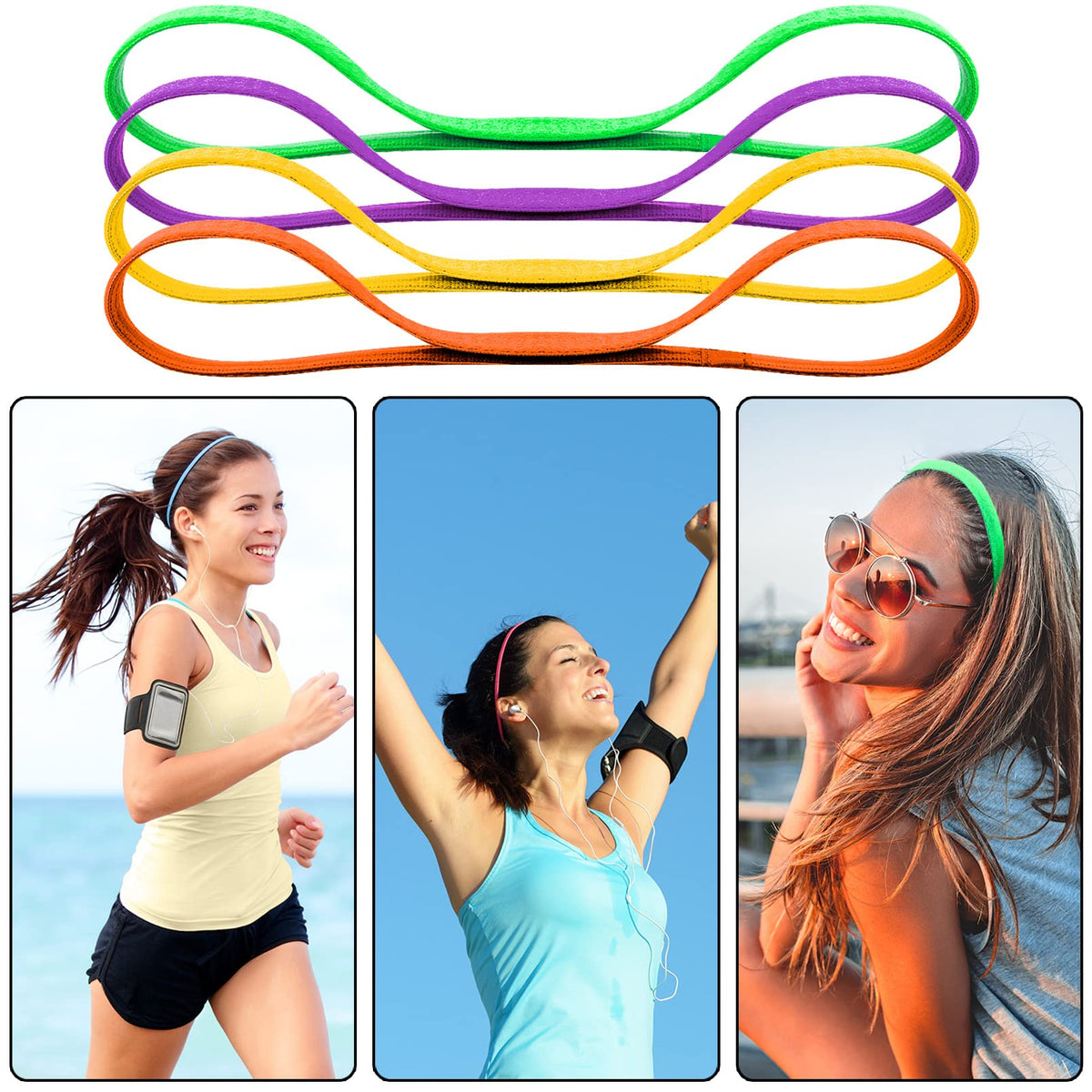Duufin model practicing yoga wearing headband for sweat control