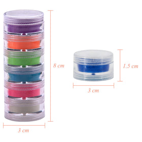 Duufin open jars top view displaying assorted pigments for accurate color choice