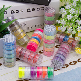 Duufin nail swatch set displaying pigments applied on nails for design inspiration