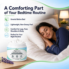Applying DVO magnesium cream to feet for tired-foot comfort and soothing relief