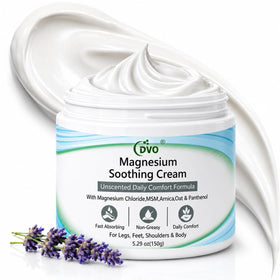 DVO magnesium cream jar front view shows clean packaging and easy application benefit
