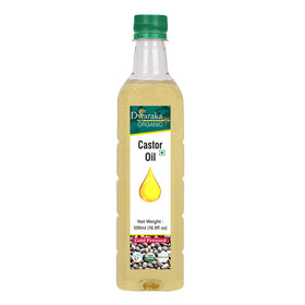 Dwaraka front bottle 500ml showing label and organic certification benefits