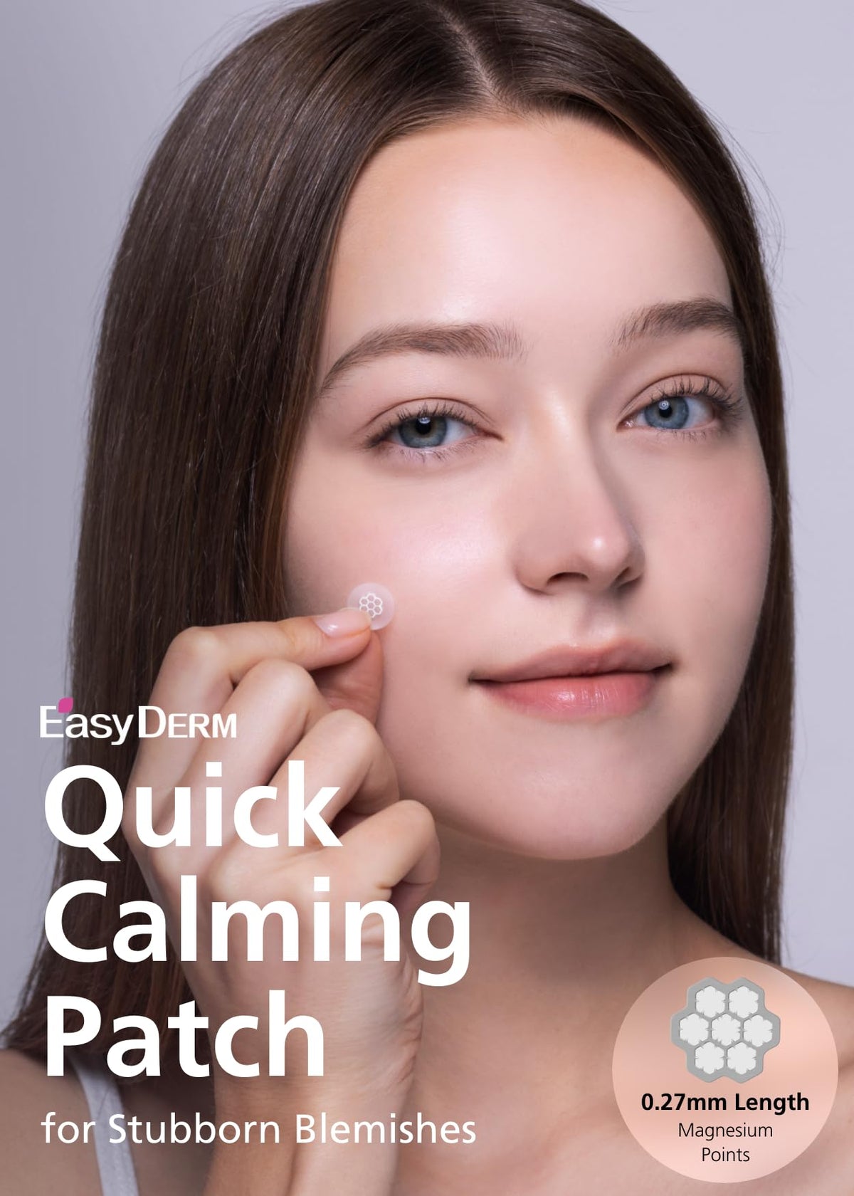 DWEasyDerm cica ampoule drop on fingertip highlighting targeted soothing action