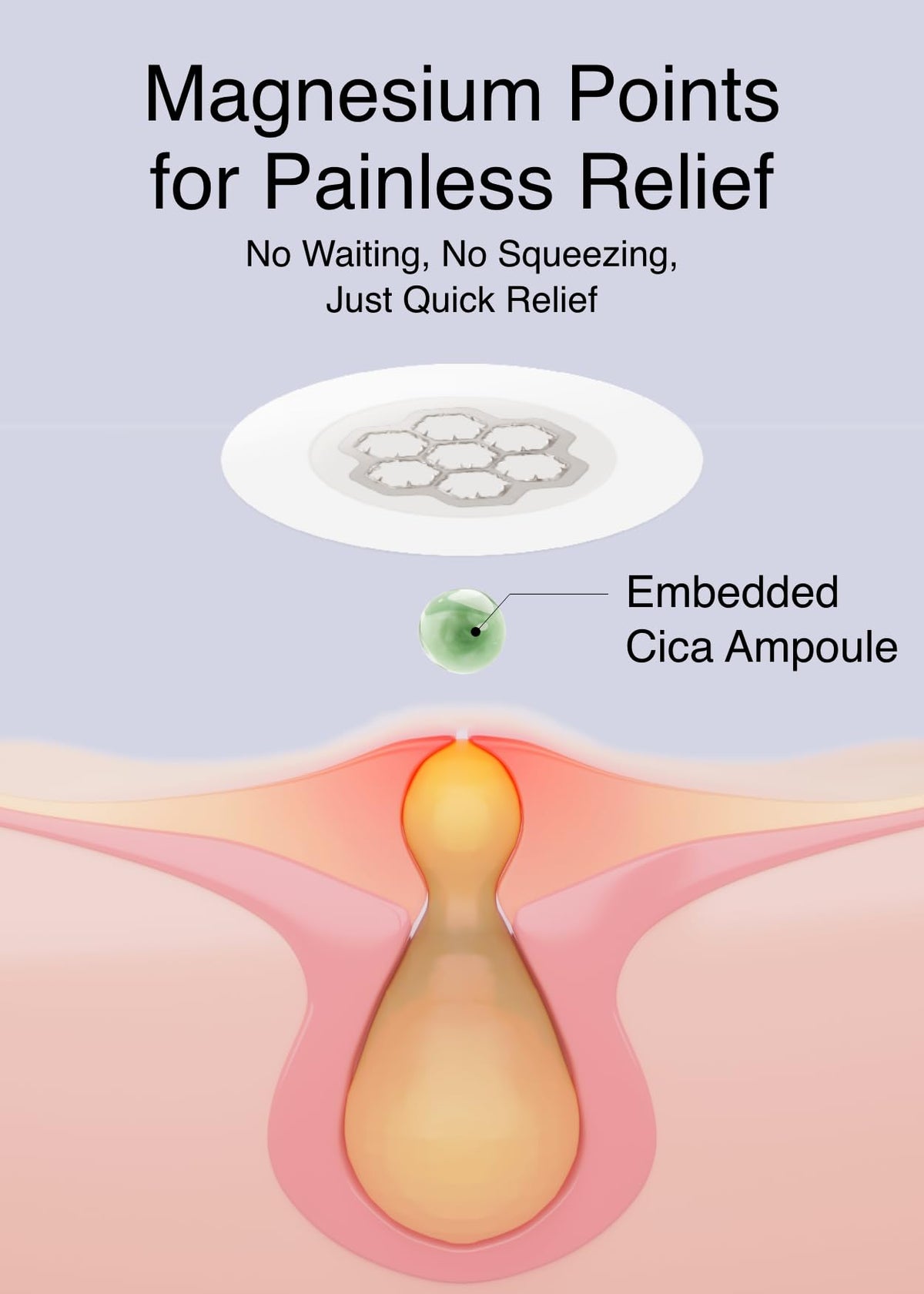 DWEasyDerm ampoule drop detail demonstrating controlled calming application