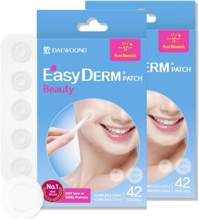 DWEasyDerm front pack image showing clear hydrocolloid patches and benefits