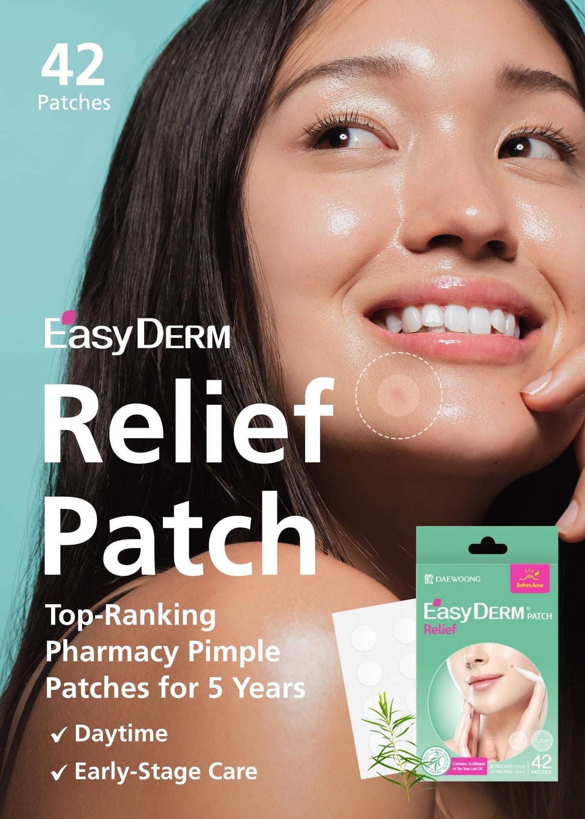 DWEasyDerm patch close-up texture highlighting ultra-slim edge