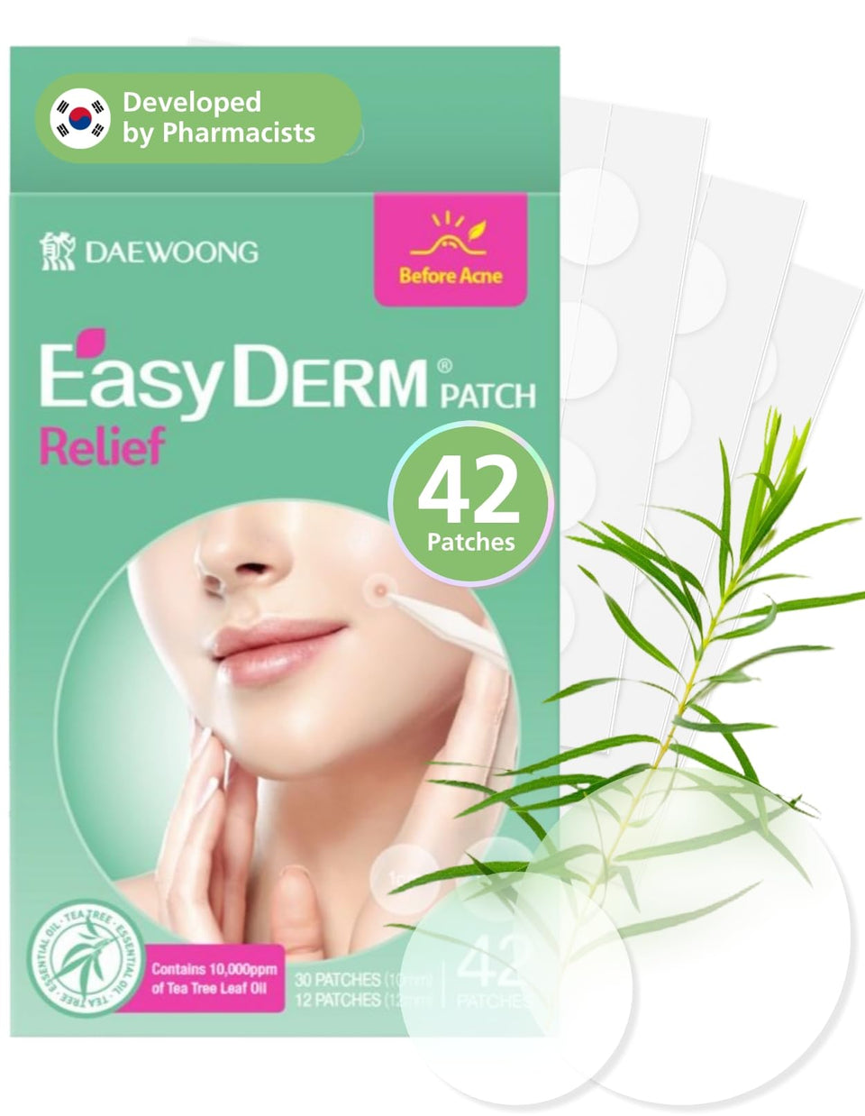 DWEasyDerm product front packaging showing 42-count and benefits