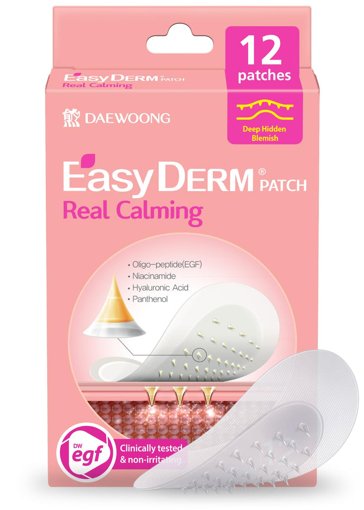 DWEasyDerm front packaging showing product and count, easy travel benefit