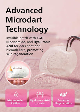 DWEasyDerm patch under makeup on model, invisible coverage benefit