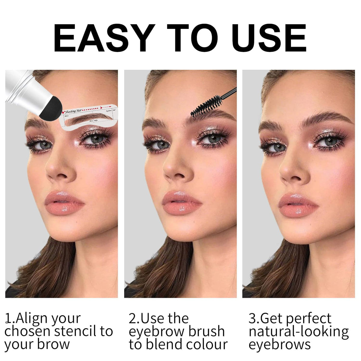 DWNDN angled brow brush detail highlighting firm bristles for blending