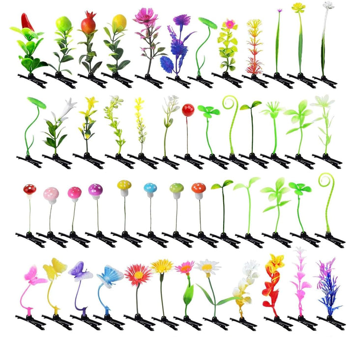 DX Grandway front packaging of 20 mixed leaf hair clips shows variety and convenience