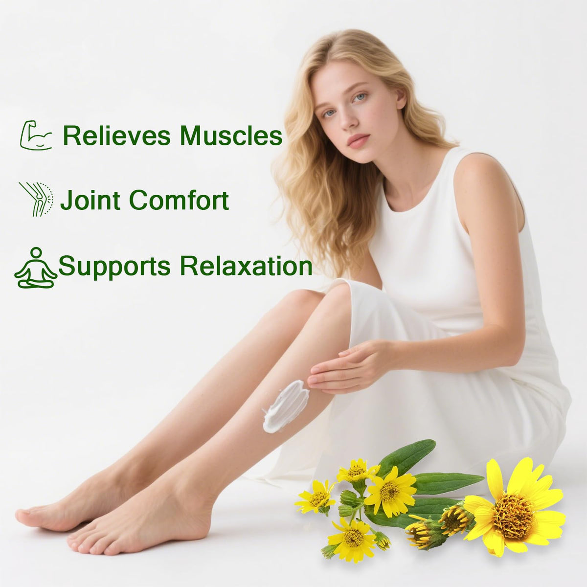DYALE label closeup showing ingredients like arnica and MSM benefit