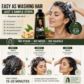 Dyelorapop applied to wet hair in hand, simple 15–20 minute treatment