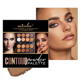 Dynaeuty close-up of powder pans highlighting smooth micro-milled texture for blendability