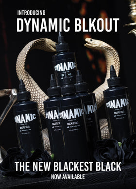 Dynamic Color BLKout bottle sterilized with lot number visible for studio traceability