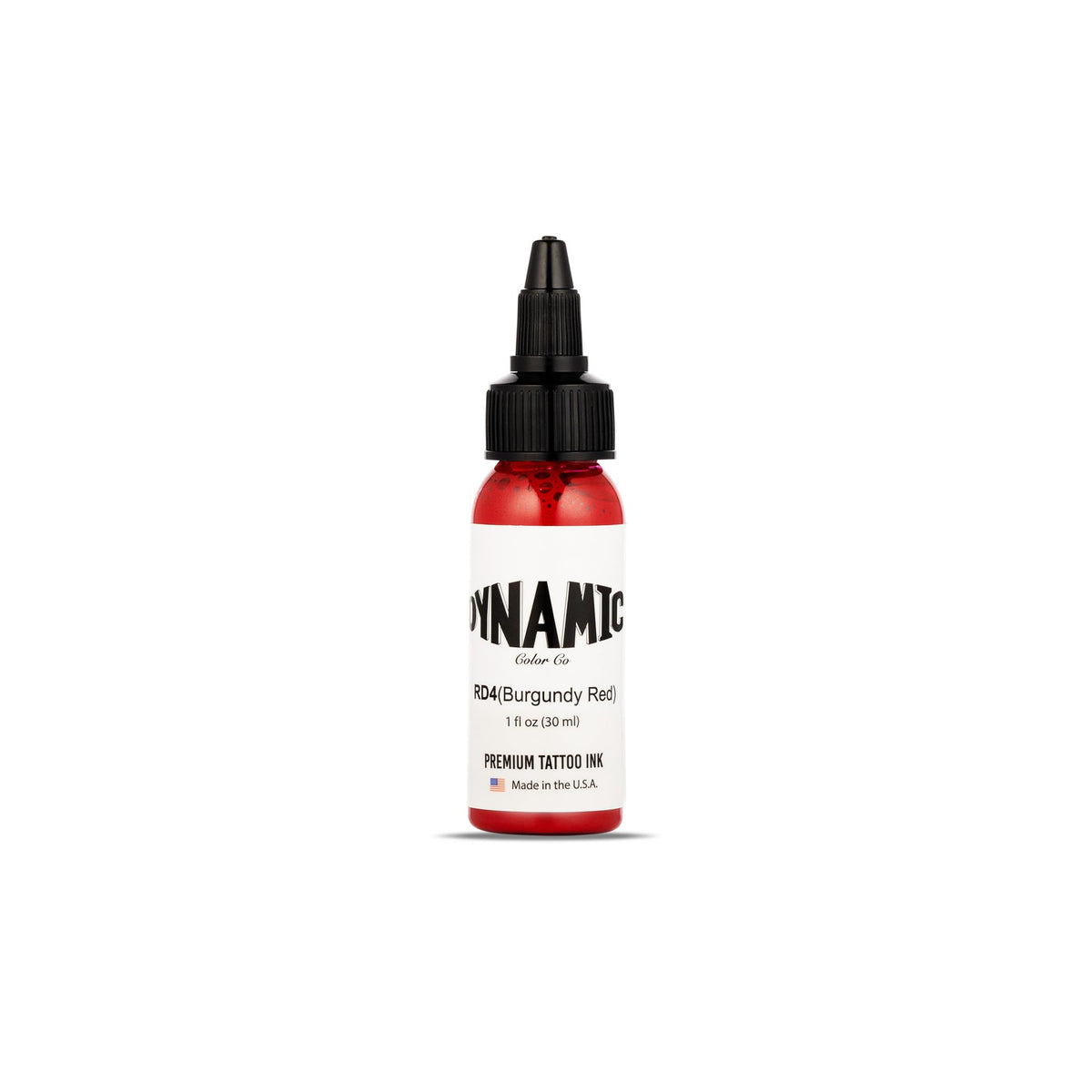 Dynamic Color bottle front showing burgundy red and clear branding benefit reliability