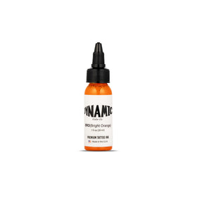 Dynamic Color front bottle showing orange pigment and professional packaging benefit
