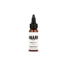 Dynamic Color brown bottle front view shows clear label and professional packaging benefit