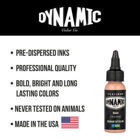 Dynamic Color Co 1 oz bottle next to ruler for scale showing compact professional size