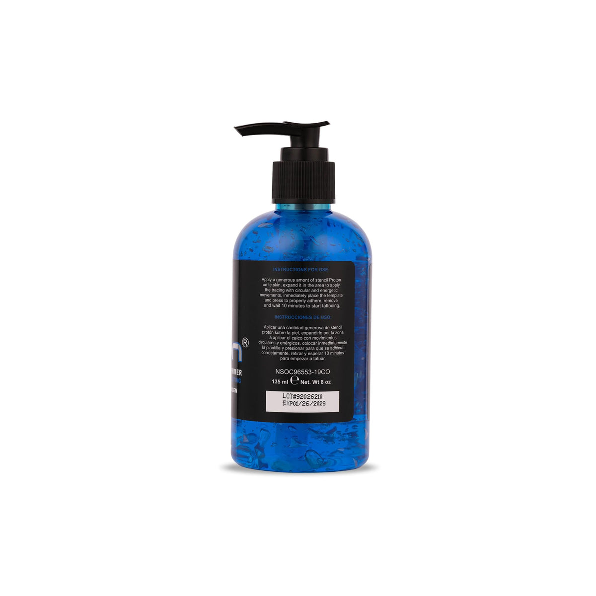 Dynamic Color Co Proton applied in studio showing stencil transfer clarity and longer-session reliability benefit