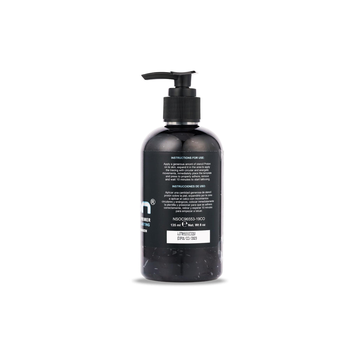 Dynamic Color Co Proton primer applied to skin with stencil showing crisp transfer